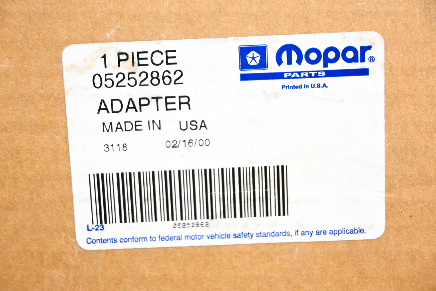 Mopar 05252862, 5252862 Right Headlamp Adapter NOS