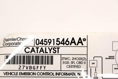 Mopar 04591546AA, 4591546AA Emission Decal NOS