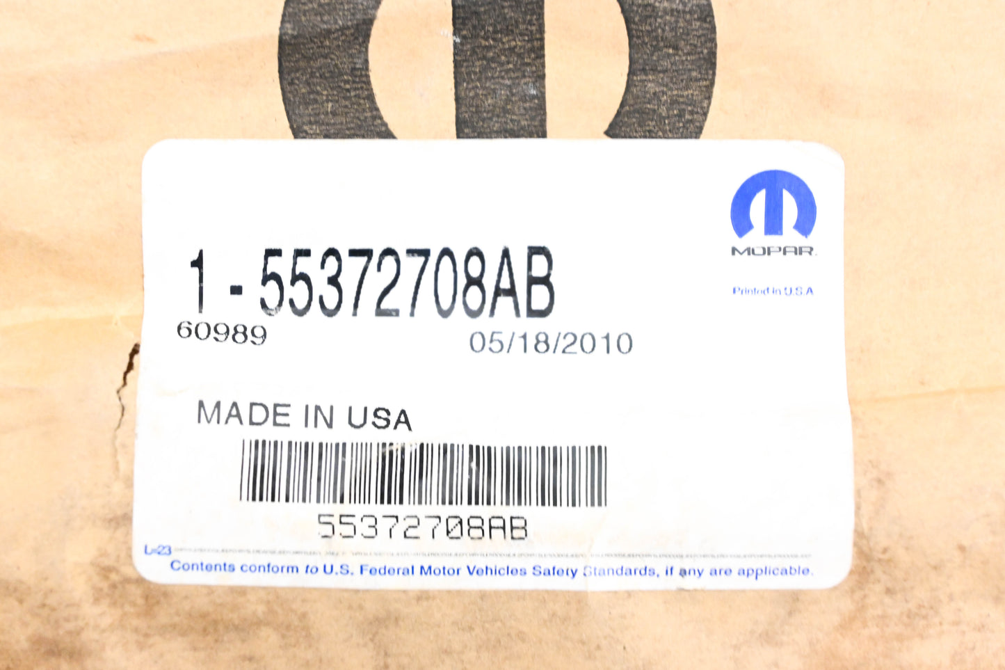 Mopar 55372708AB Front Right A-Pillar Weatherstrip NOS