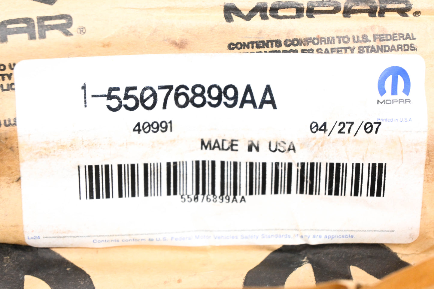 Mopar 55076899AA Rear Fender Molding NOS