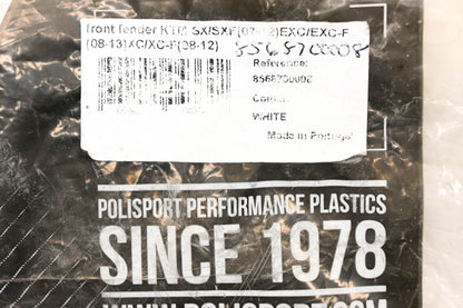 Polisport 8568700008 White Front Fender NOS