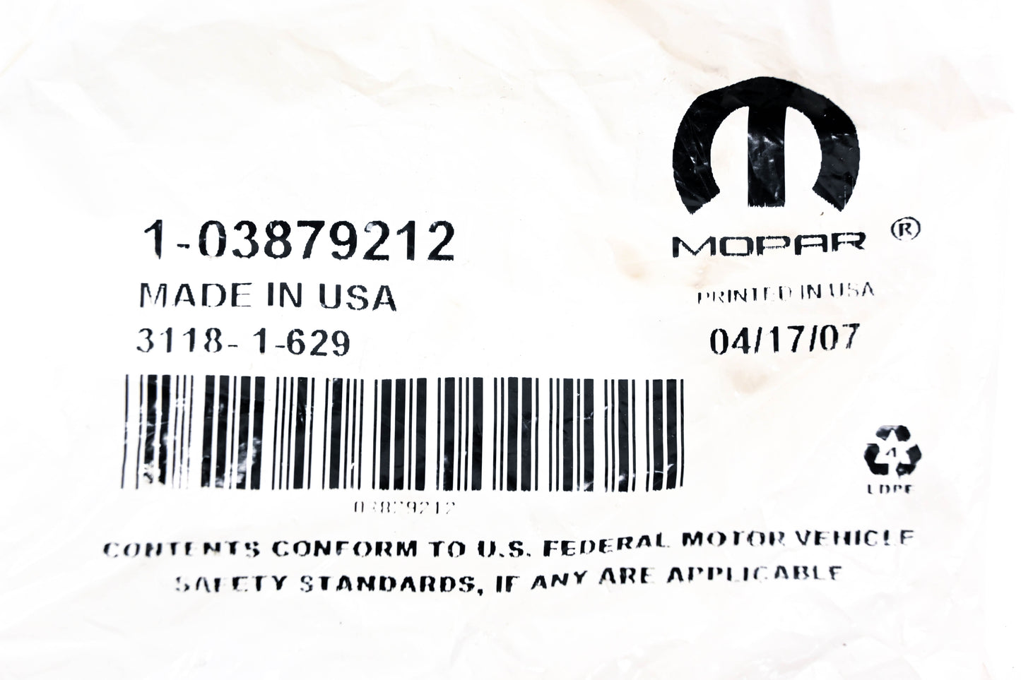 Mopar 03879212 Suspension Stabilizer Bar Bushing Kit NOS
