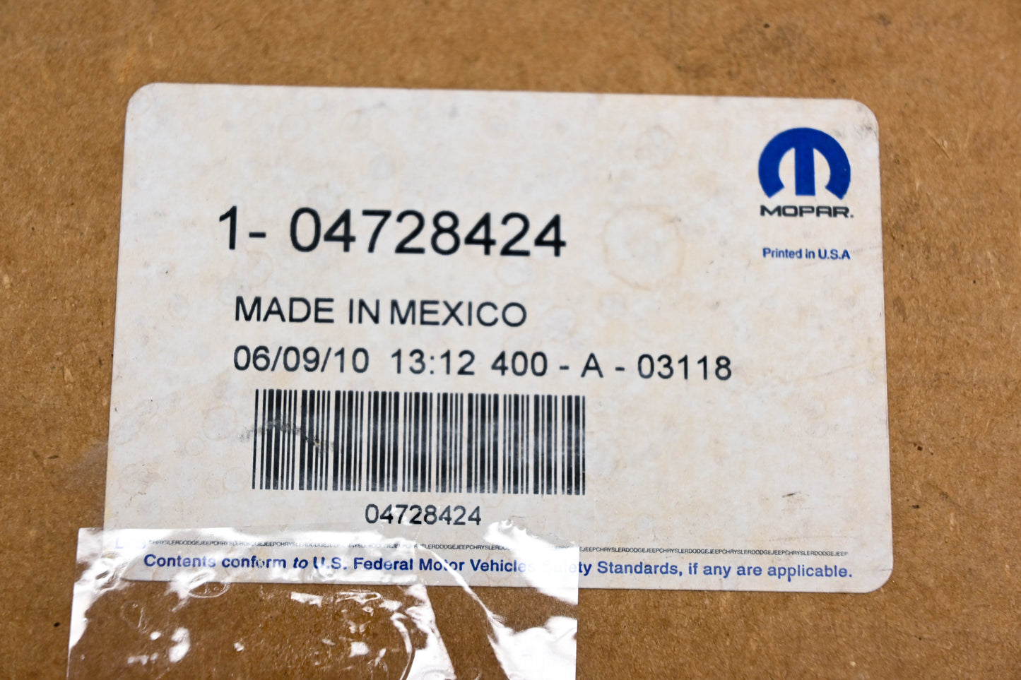 Mopar 04728424, 4728424 Multifunctional Switch Assembly NOS