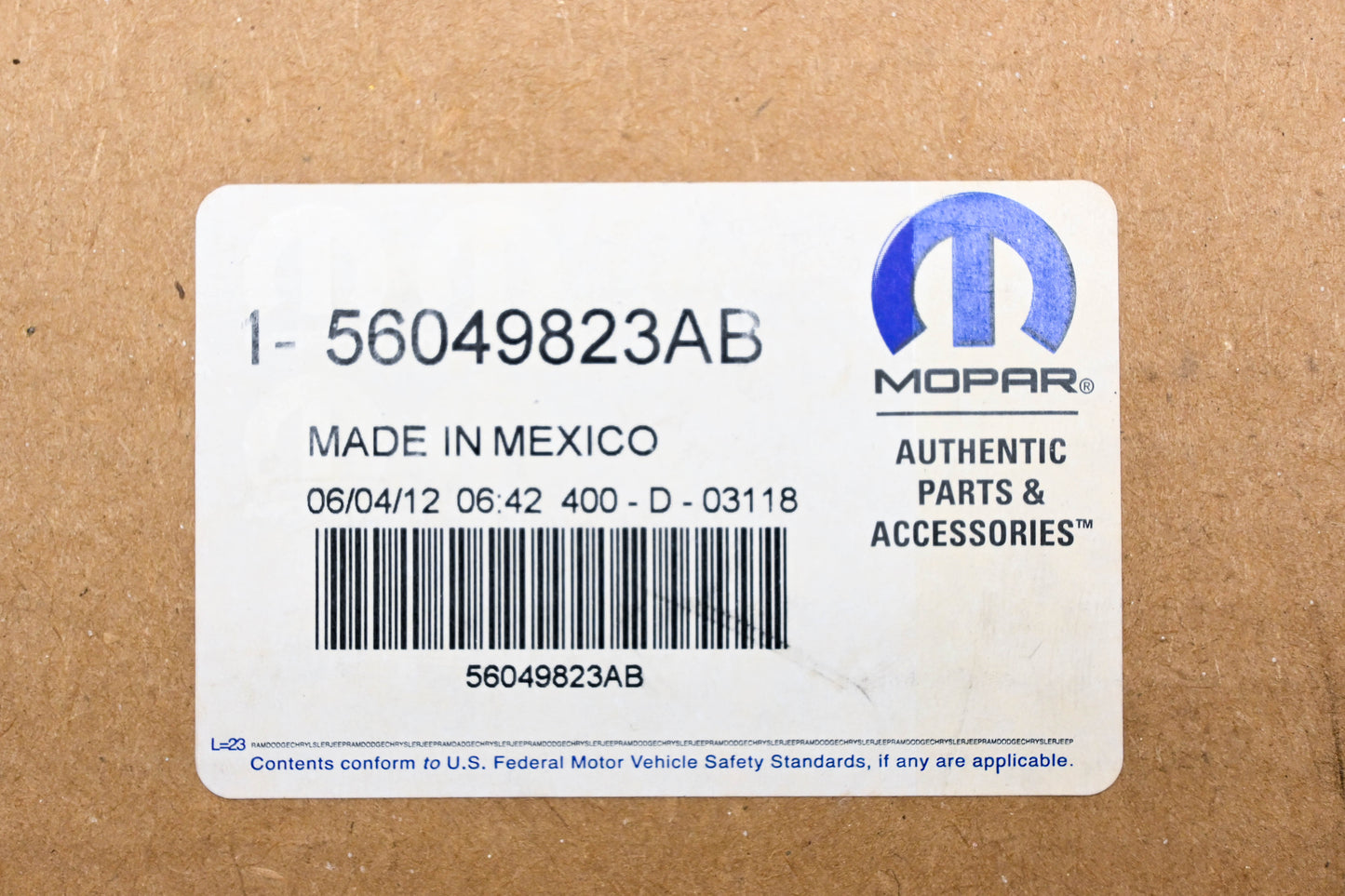Mopar 56049823AB Multifunctional Switch Assembly NOS
