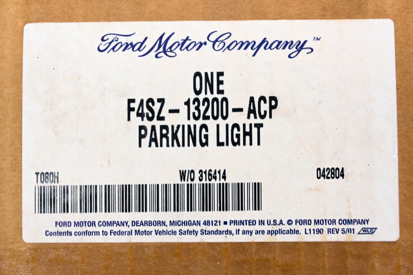 New OEM Ford F4SZ-13200-ACP Side Marker Light Assembly NOS
