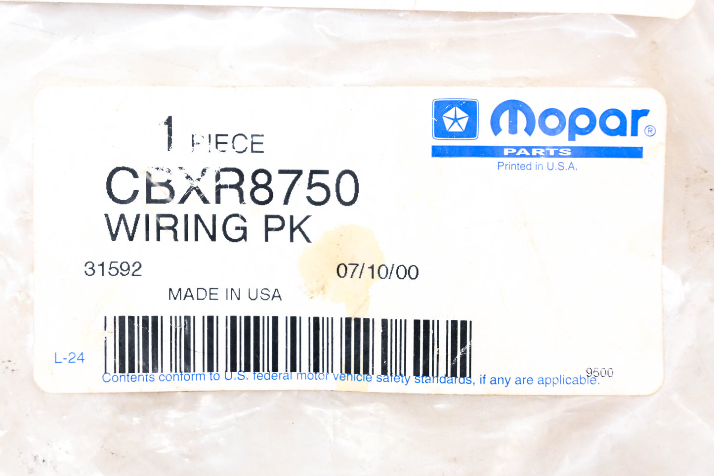 Mopar CBXR8750 Ignition Wiring Harness Kit NOS