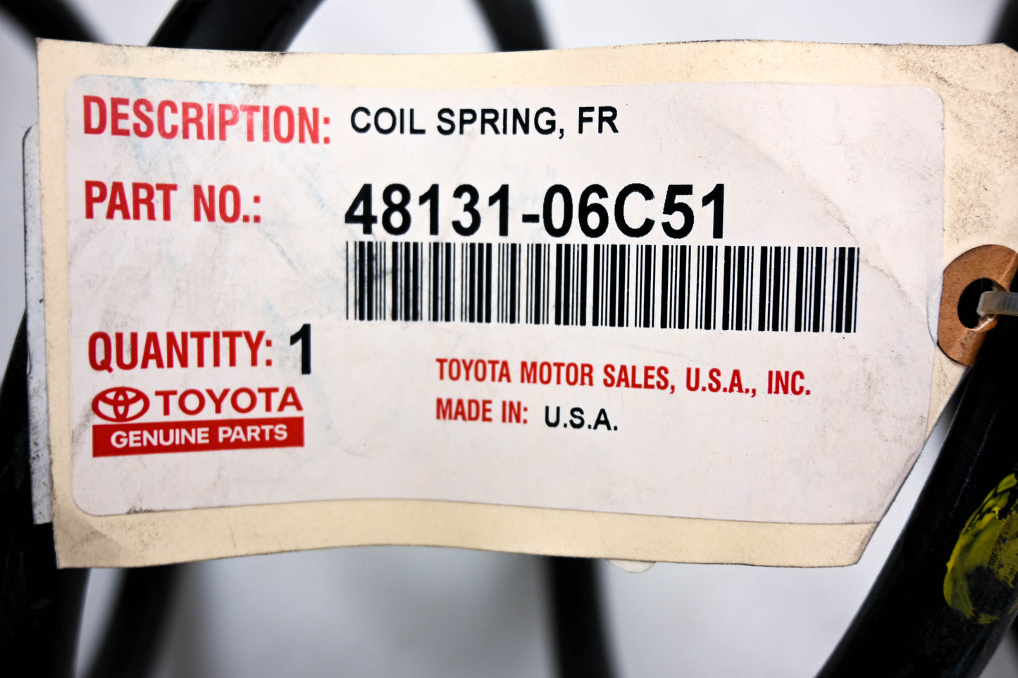 New OEM Toyota 48131-06C51 Coil Spring NOS