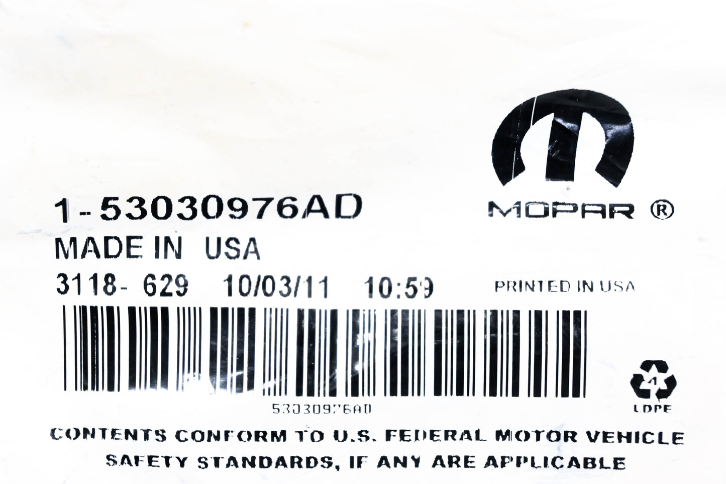 Mopar 53030976AD EGR Valve Gasket NOS