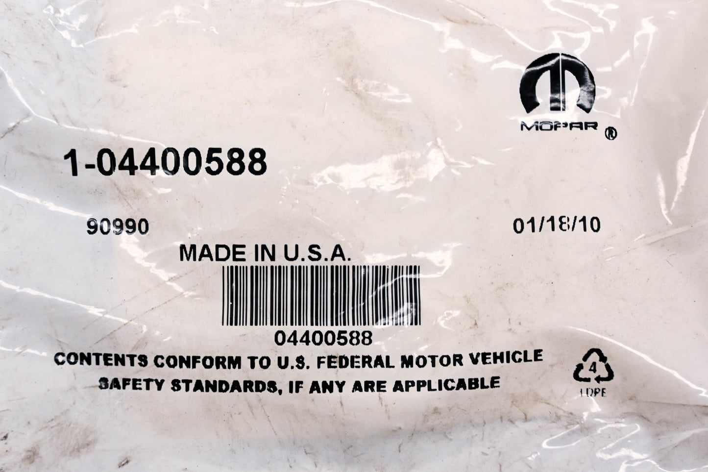 Mopar 04400588, 4400588 Lamp Bulb Socket NOS