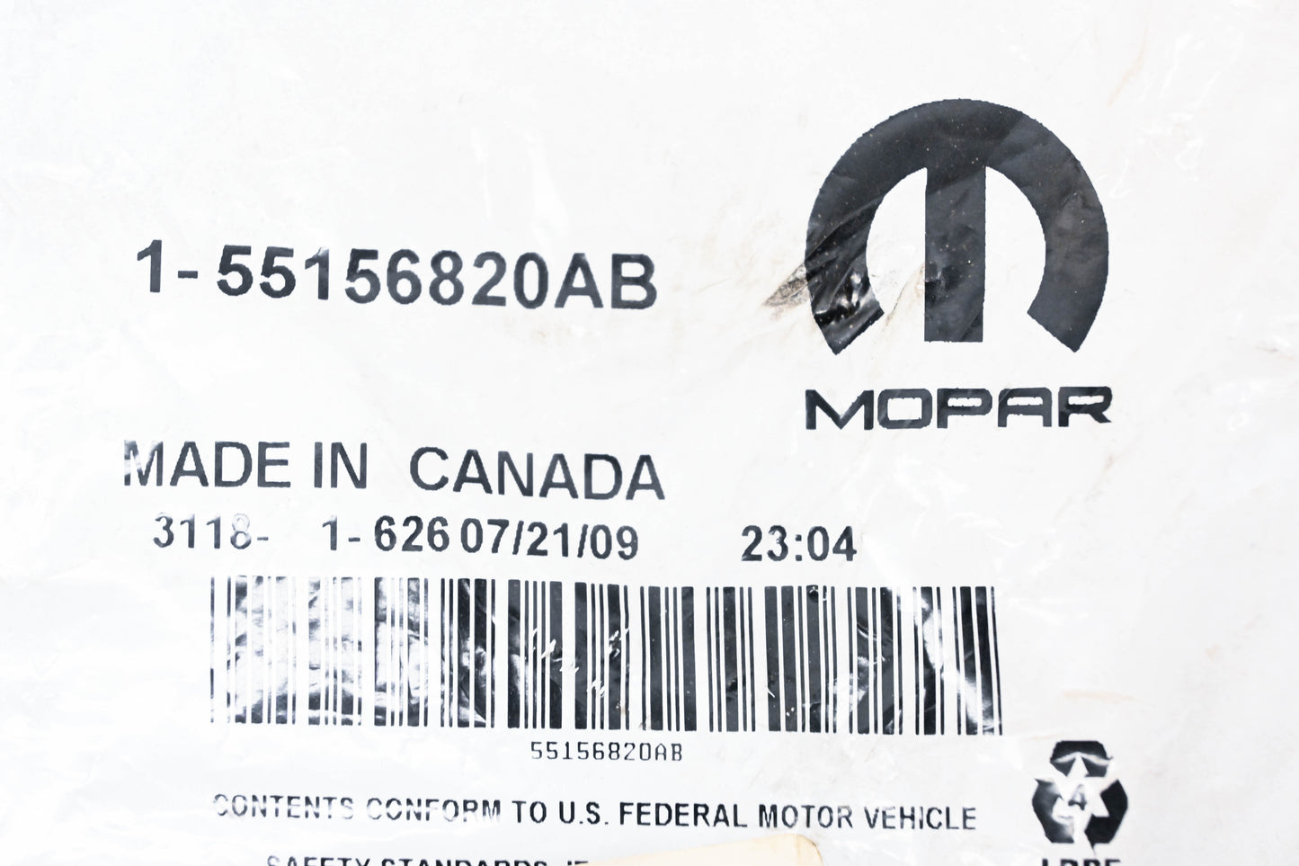 Mopar 55156820AB Headlamp Wiring Harness NOS