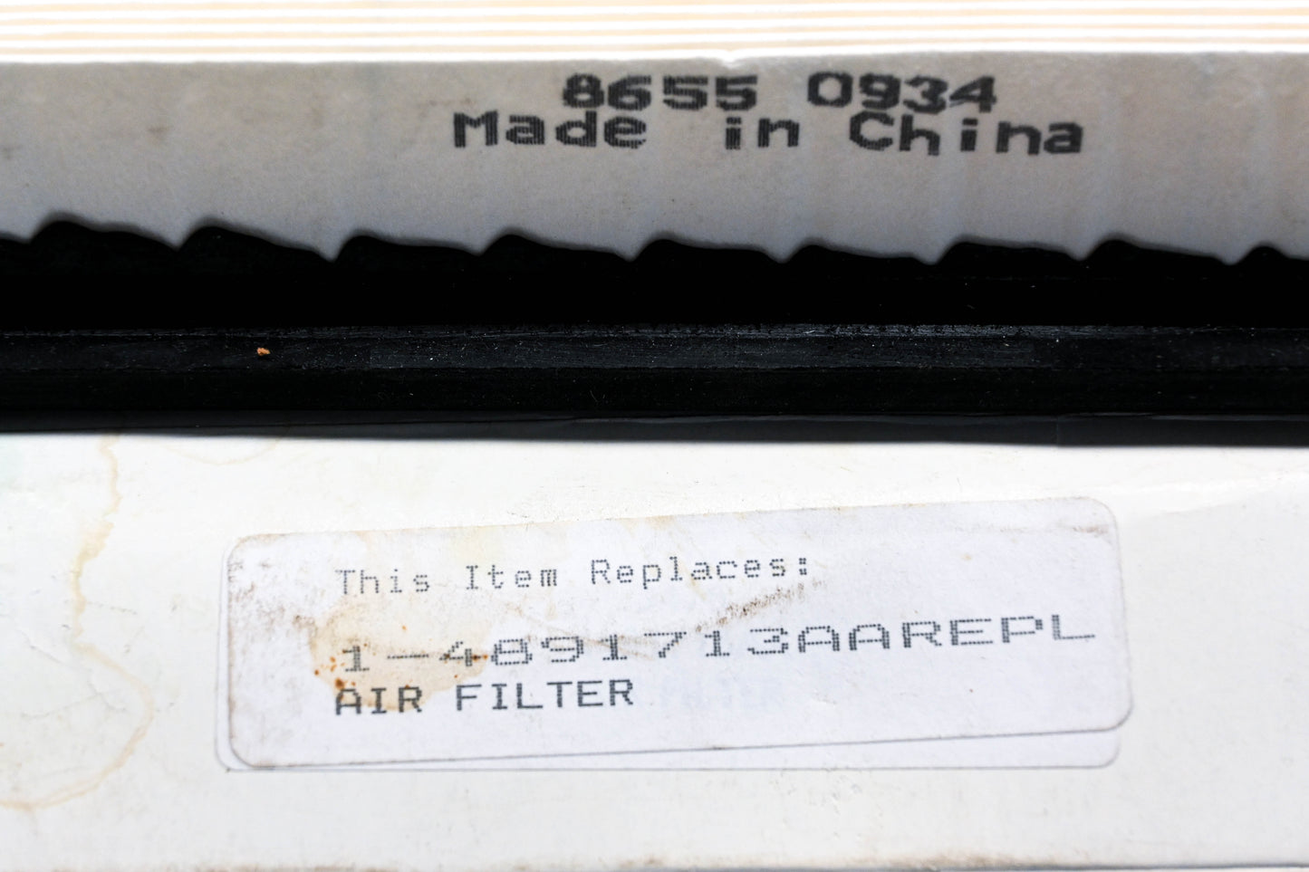 Aftermarket 86550934, 4891713AA Air Filter NOS