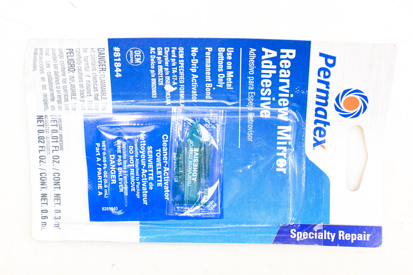 Permatex 765-1184, 81844 Rearview Mirror Adhesive NOS