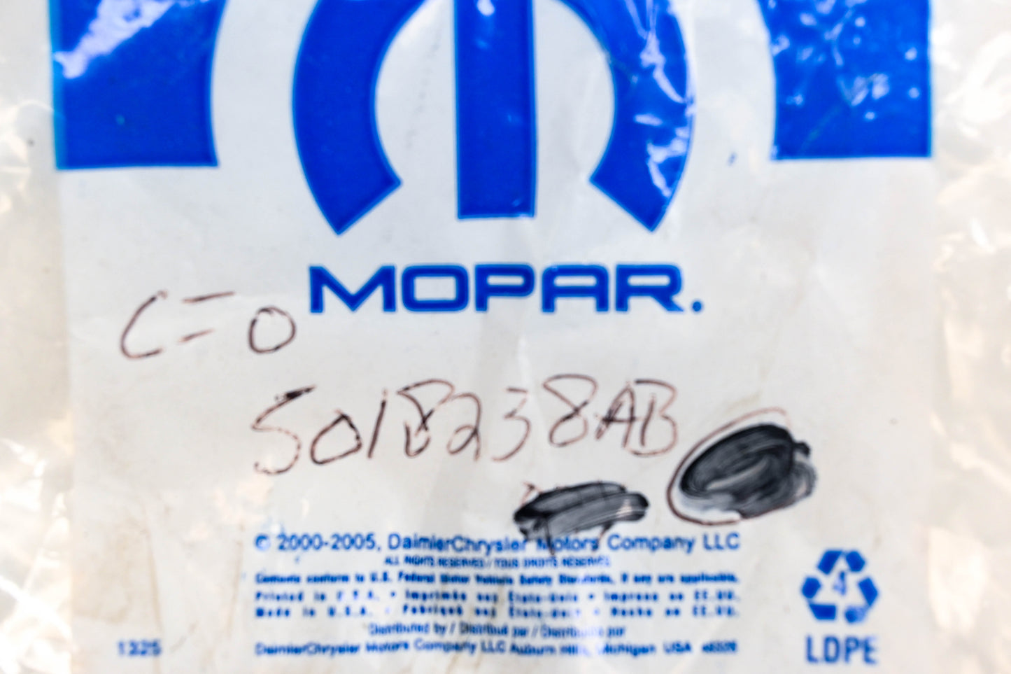 Mopar 05018238AB, 5018238AB Brake Caliper Pin Sleeve NOS