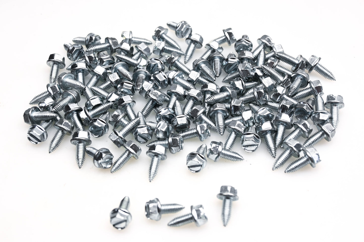 Aftermarket 4863 Silver License Plate Screws Qty 100 NOS
