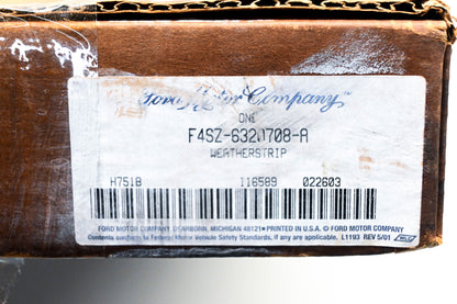 New OEM Ford F4SZ-6320708-A Weatherstrip NOS
