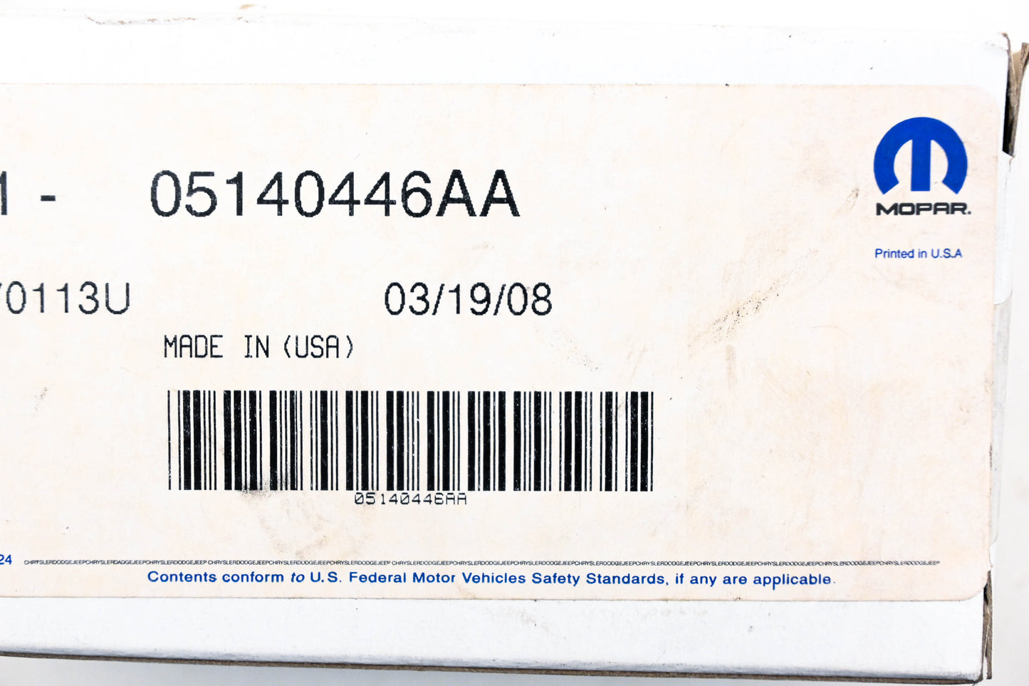 Mopar 05140446AA, 5140446AA Windshield Washer Pump NOS