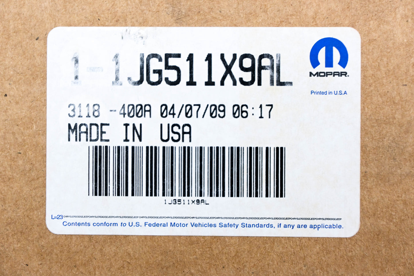Mopar 1JG511X9AL Wireless Ignition Kit NOS