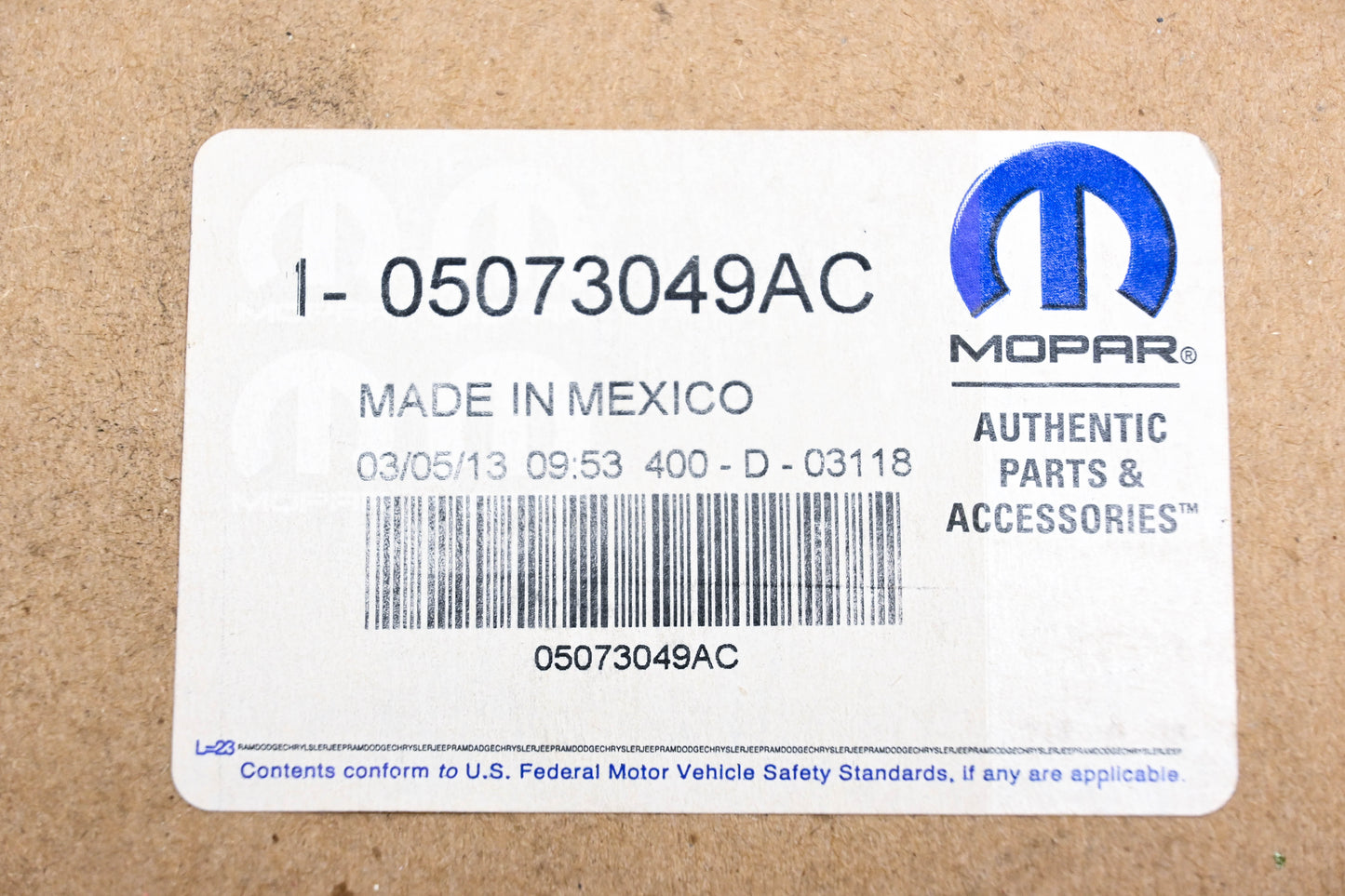 Mopar 05073049AC, 5073049AC Multifunctional Lever Assembly NOS