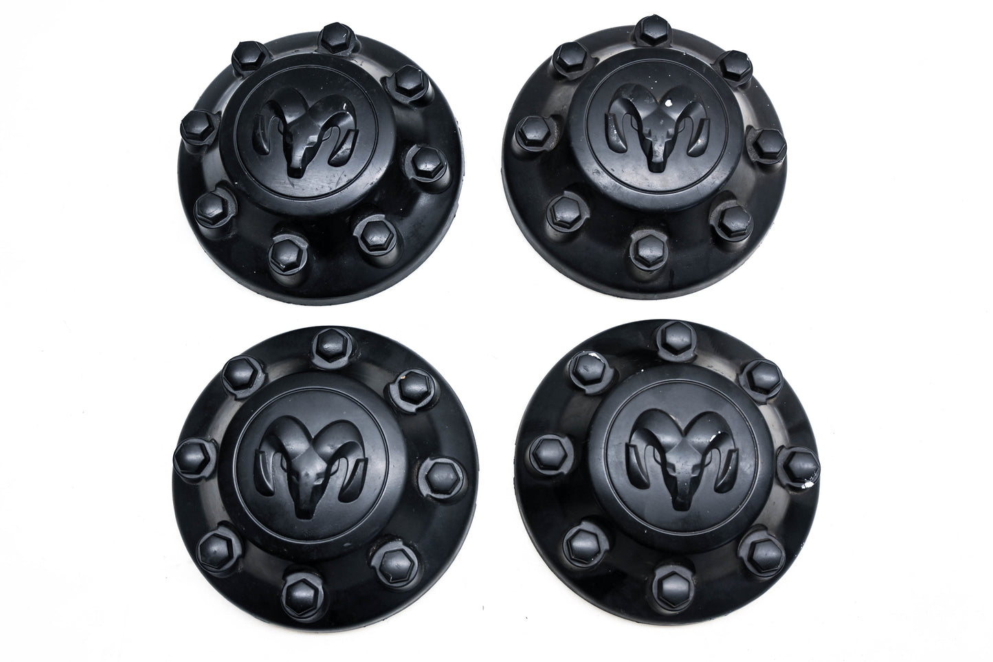 Mopar 04726279AA, 4726279AA Black Dodge Ram Wheel Center Hubs Qty 4