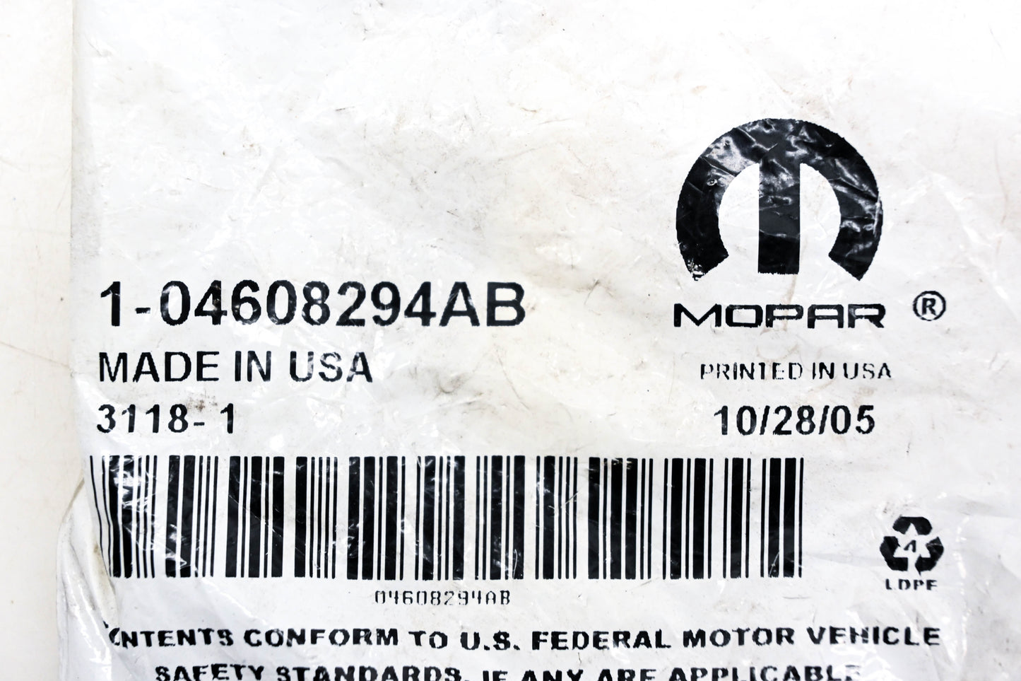 Mopar 04608294AB, 4608294AB Power Mirror Switch NOS