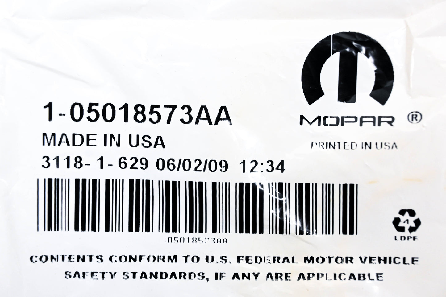 Mopar 05018573AA, 5018573AA Caliper Boot Seal NOS