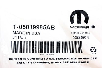 Mopar 05019985AB, 5019985AB Brake Pad Retainer Clip Kit NOS
