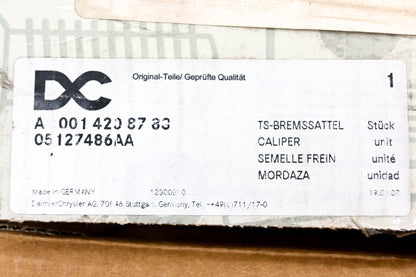 Mopar A0014208783, 05127486AA Wabco Brake Caliper Assembly NOS