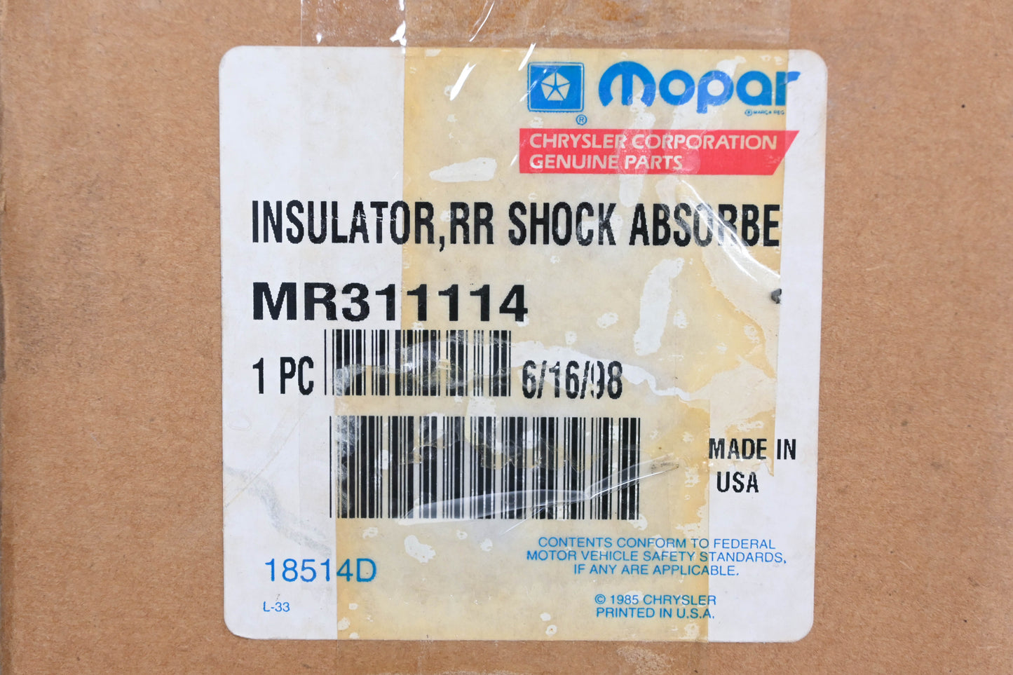 Mopar MR311114 Rear Shock Mount NOS