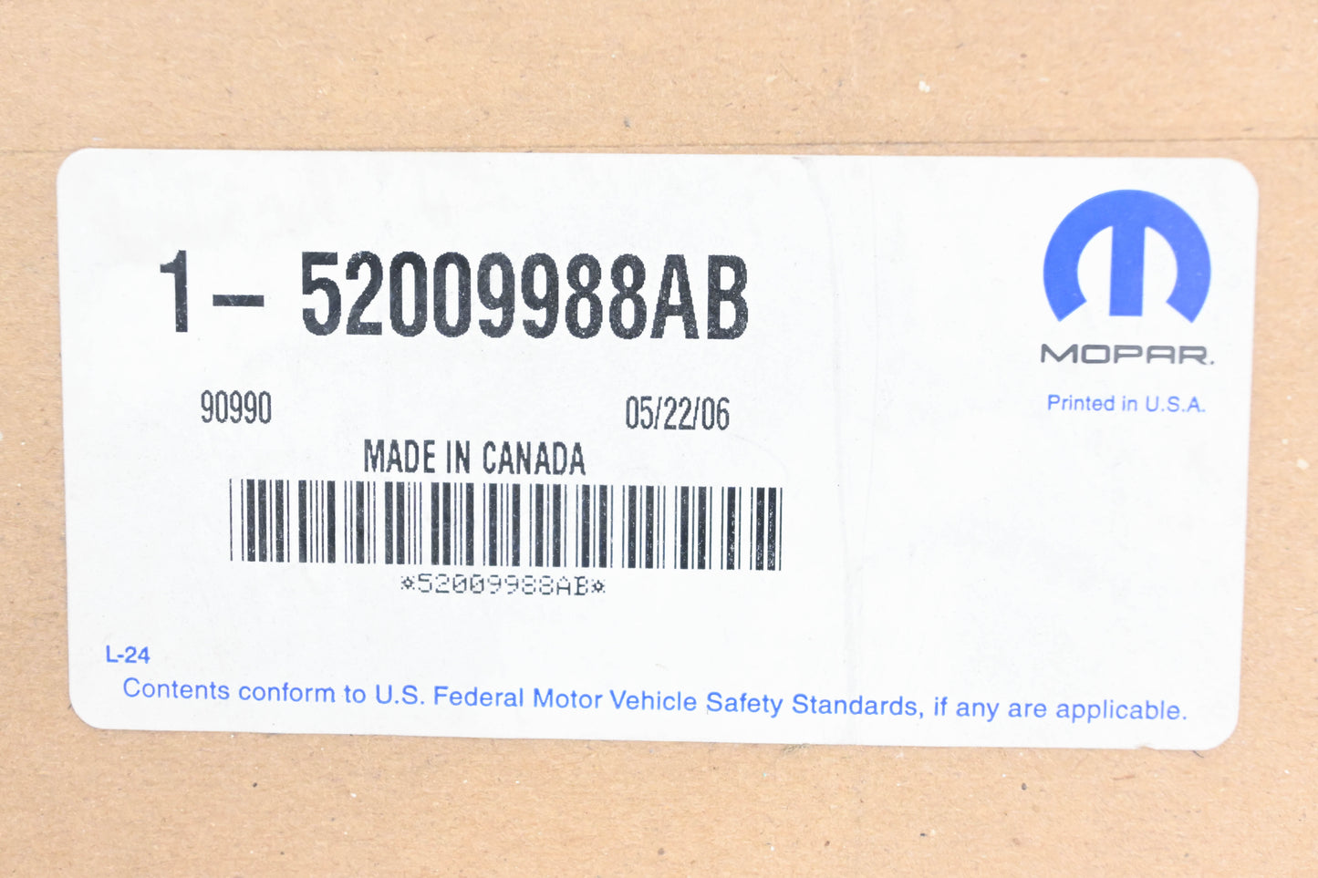 Mopar 52009988AB Parking Brake Cable NOS