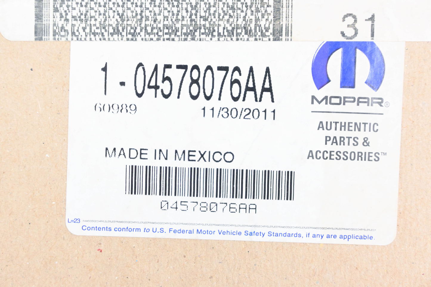 Mopar 04578076AA, 4578076AA Ignition Interlock Cable NOS