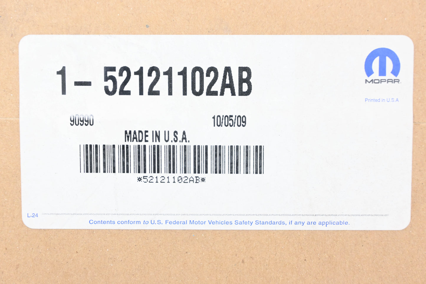 Mopar 52121102AB, 52121102AC Parking Brake Cable NOS