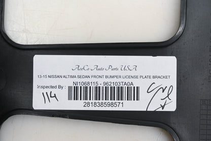 Ace Auto NI1068115, 962103TA0A License Plate Bracket Kit NOS