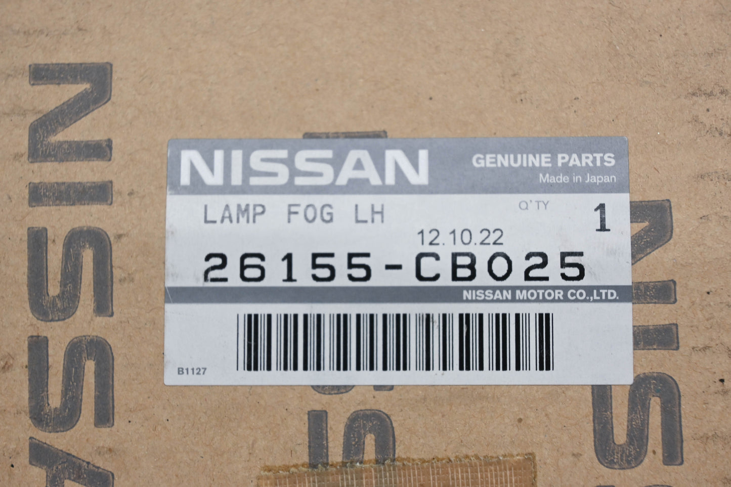 Nissan 26155-CB025 Left Fog Lamp Kit NOS