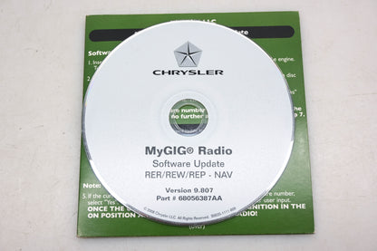 Mopar 68056387AA Radio Software Update v9.807