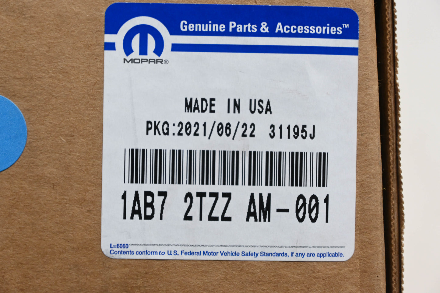 Mopar 1AB72TZZAM Black Side Mirror NOS