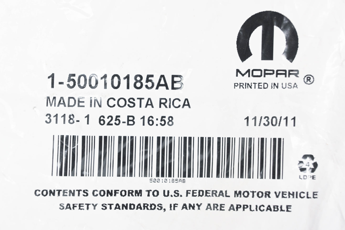 Mopar 50010185AB Oil Cooler Hose Assembly NOS