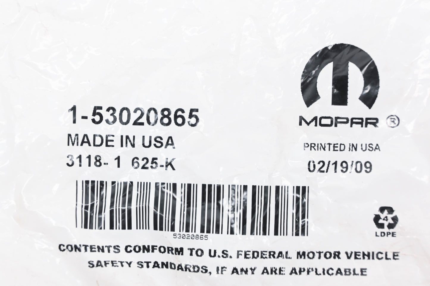 Mopar 53020865 Water Pump Gasket NOS