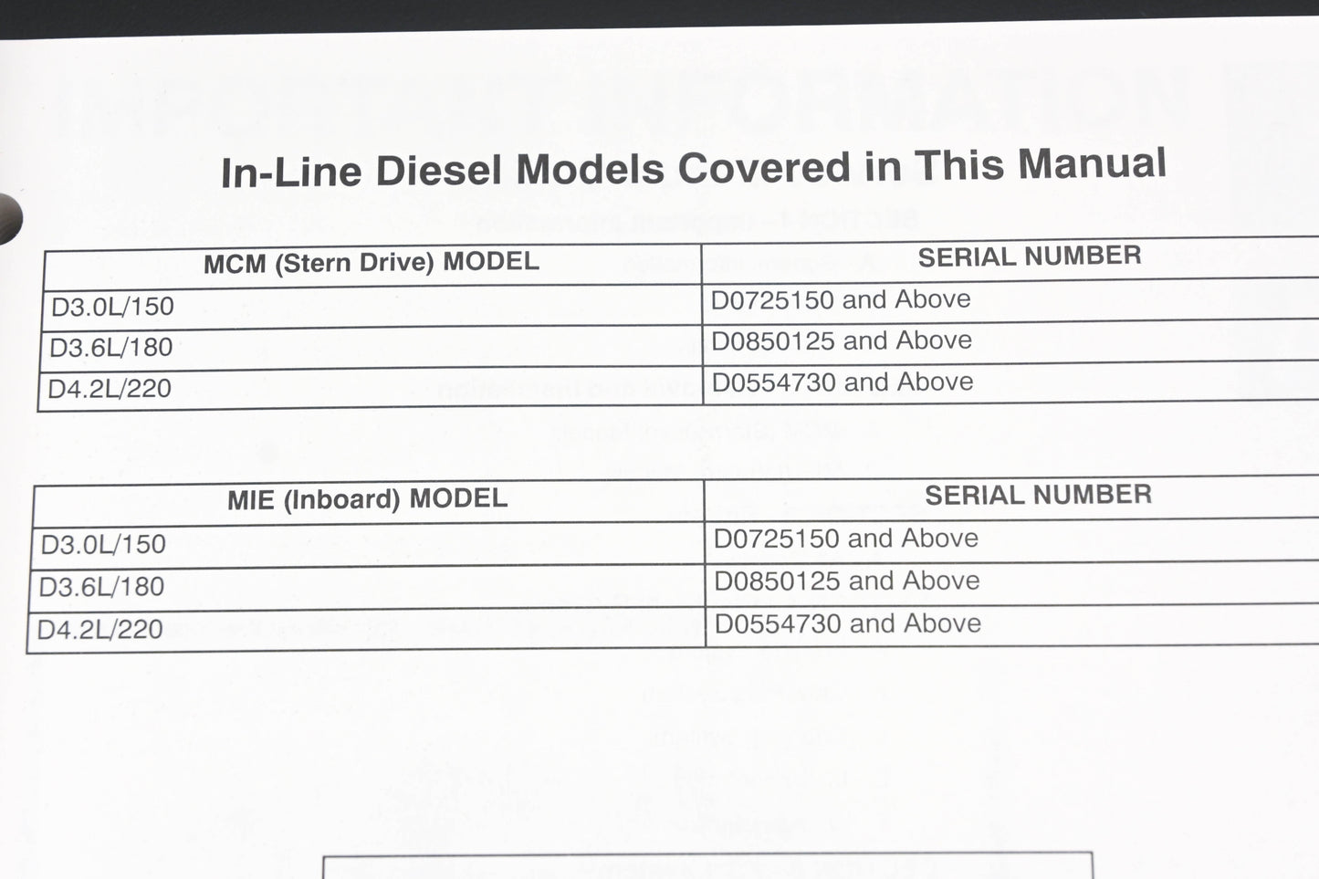 Mercruiser 90-806934 In Line Diesel Marine Engine #21 Service Manual