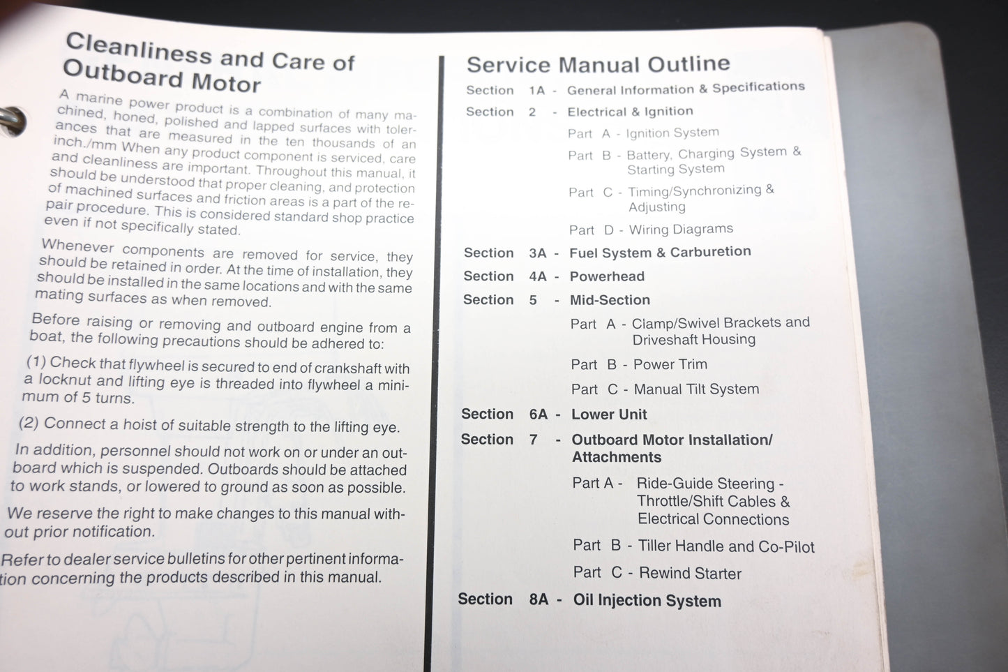 Mercruiser 90-817643-1 Service Manual Mercury Mariner 50/55/60