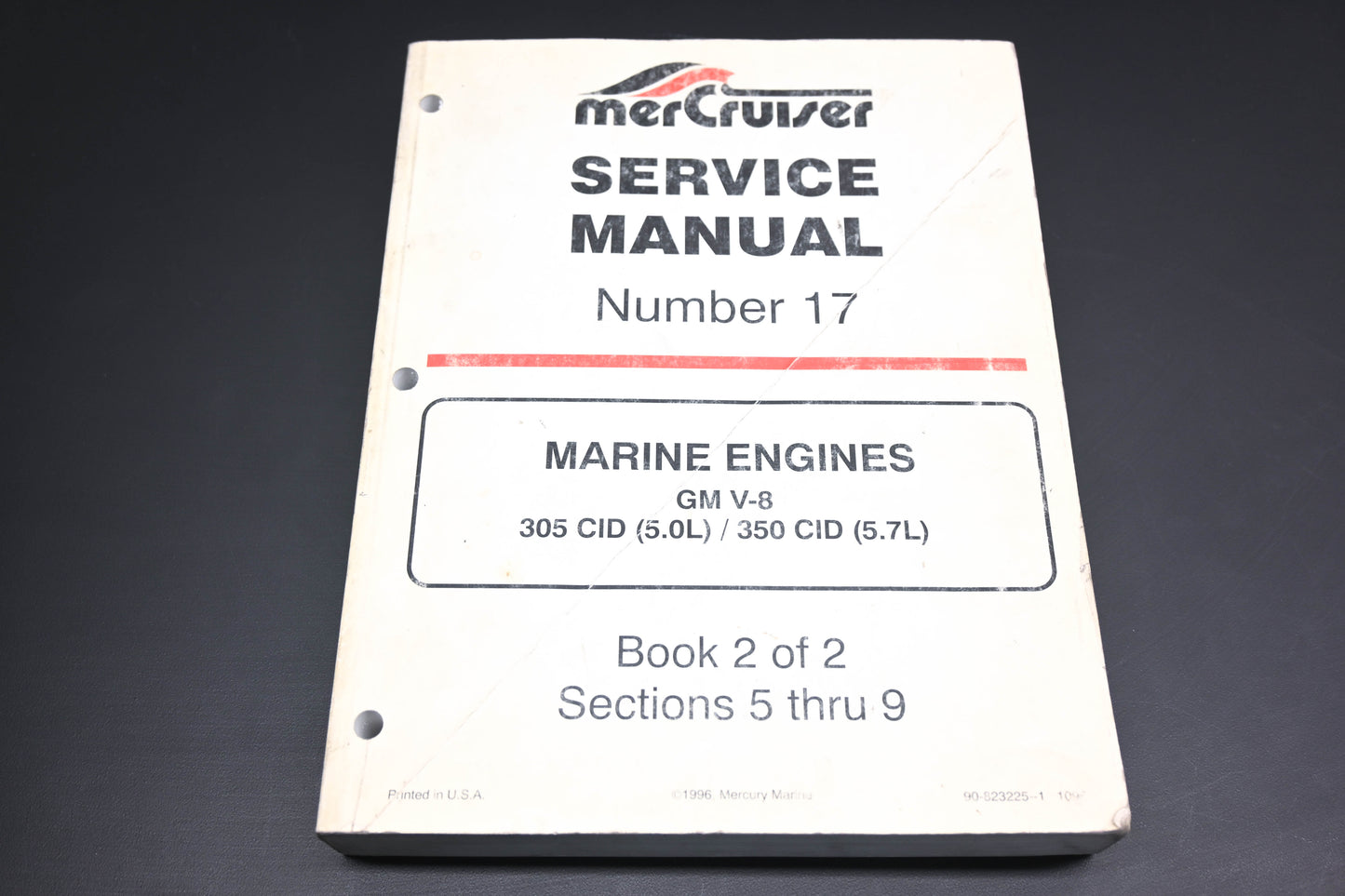 Mercruiser 90-823225-1 Marine Engines GM V8 #17 Book 2 of 2 Service Manual