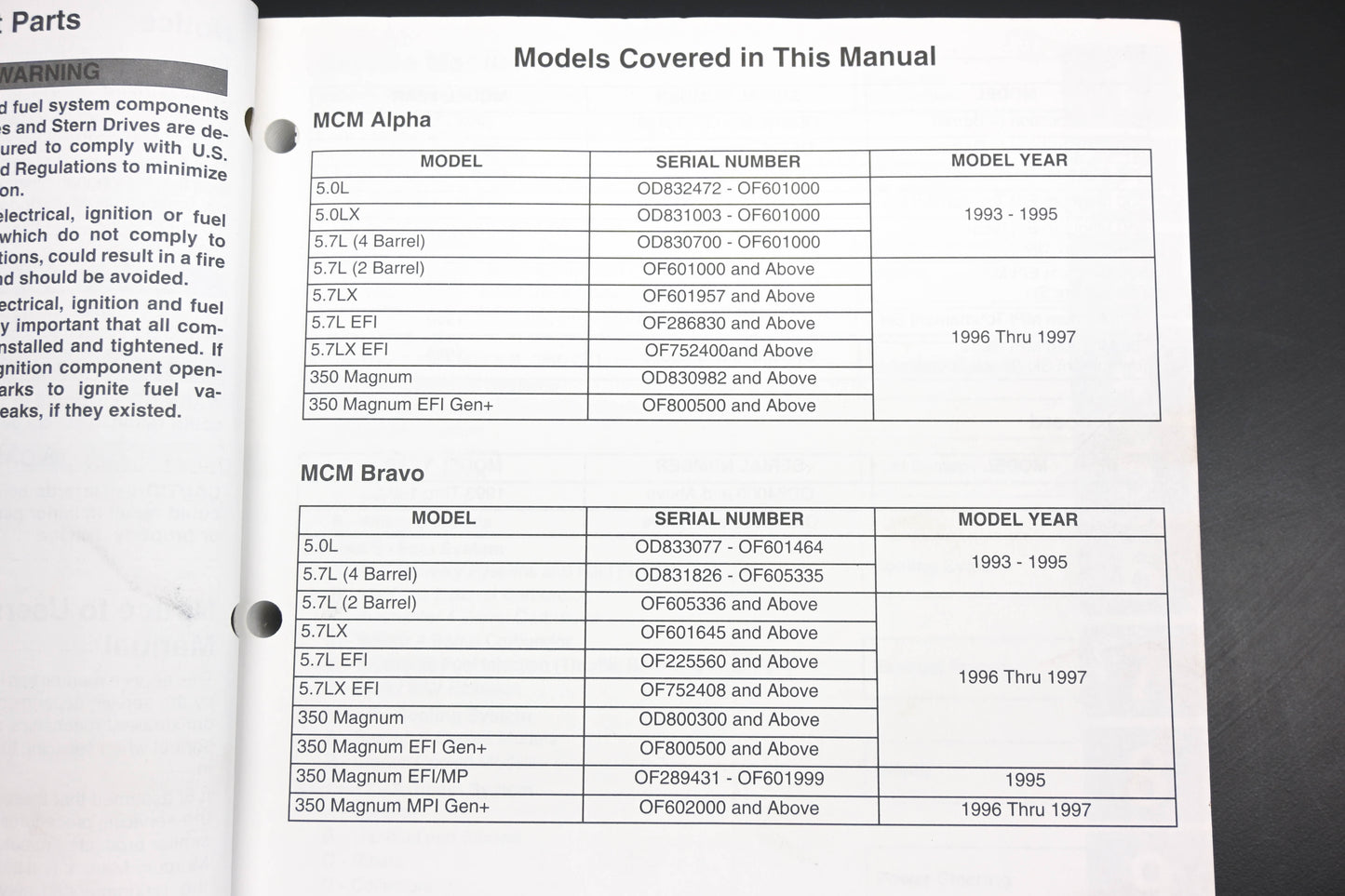 Mercruiser 90-823225-1 Marine Engines GM V8 #17 Book 2 of 2 Service Manual