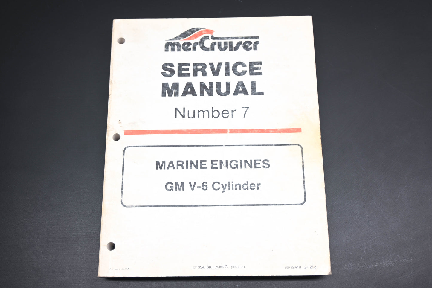Mercruiser 90-12410 Marine Engine GM V6 Cylinder #7 Service Manual