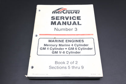 Mercruiser 90-95693 Marine Engine #3 Book 2 of 2 Service Manual
