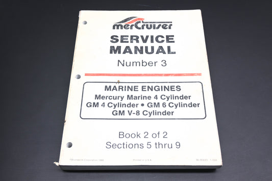 Mercruiser 90-95693 Marine Engine #3 Book 2 of 2 Service Manual