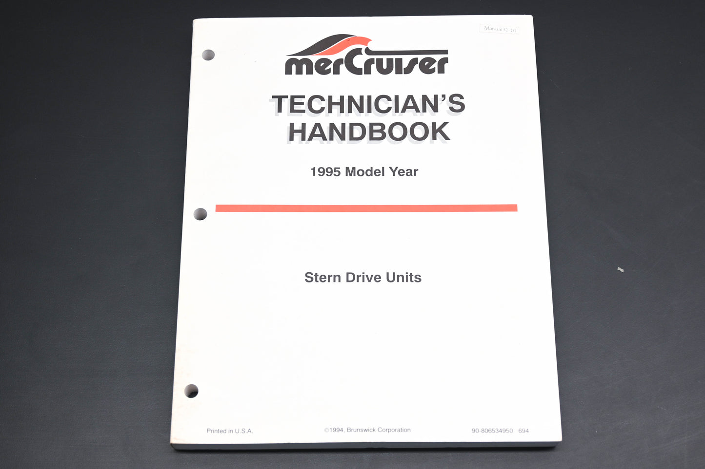 Mercruiser 90-806534950 694 1995 Stern Drive Units Technician's Handbook