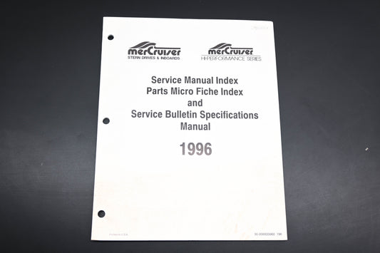 Mercruiser 90-806935960 196 1996 Service Manual Micro Fiche Bulletin Manual