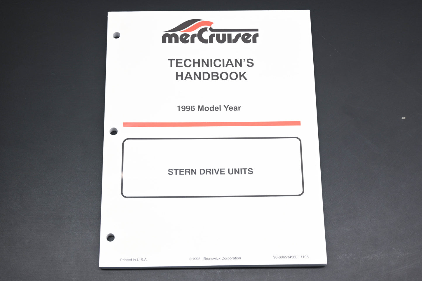 Mercruiser 90-806534960 1195 1996 Stern Drive Unit Technician's Handbook