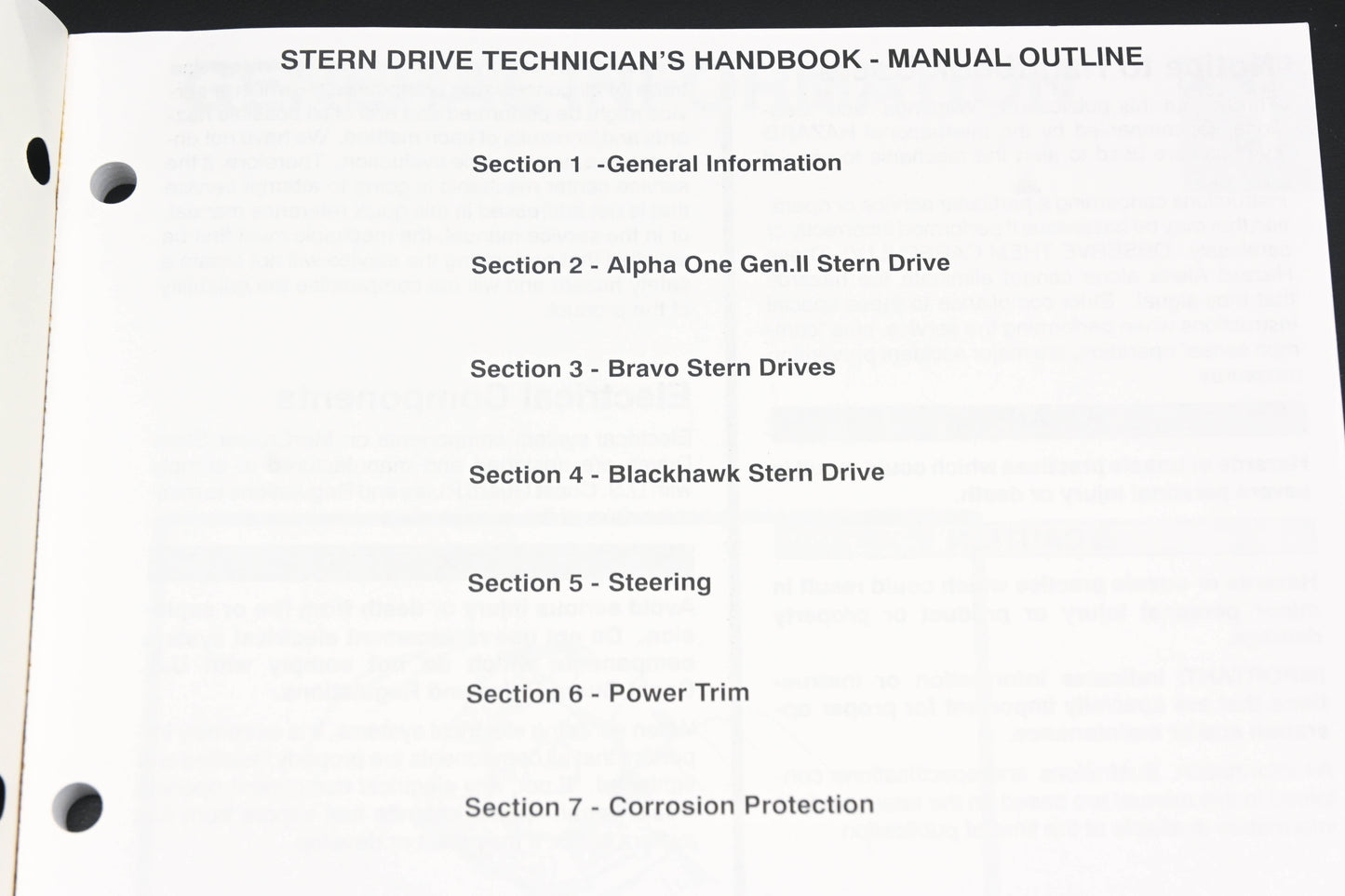 Mercruiser 90-806534960 1195 1996 Stern Drive Unit Technician's Handbook