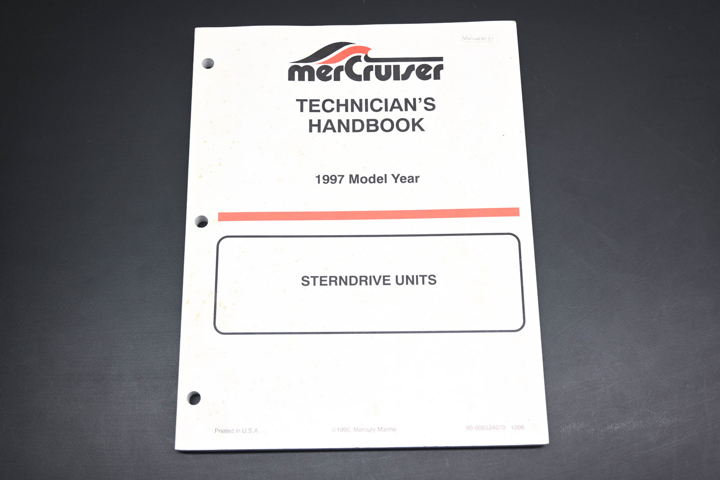 Mercruiser 90-806534970 1096 1997 Stern Drive Unit Technician's Handbook