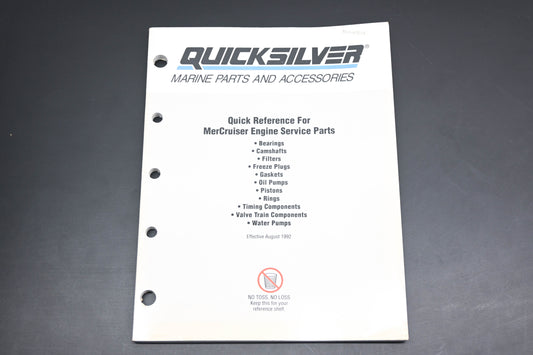Aftermarket 90-823935-92 1992 Mercruiser Engine Service Reference Manual